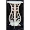 Table guéridon arabesque blanc pvc location