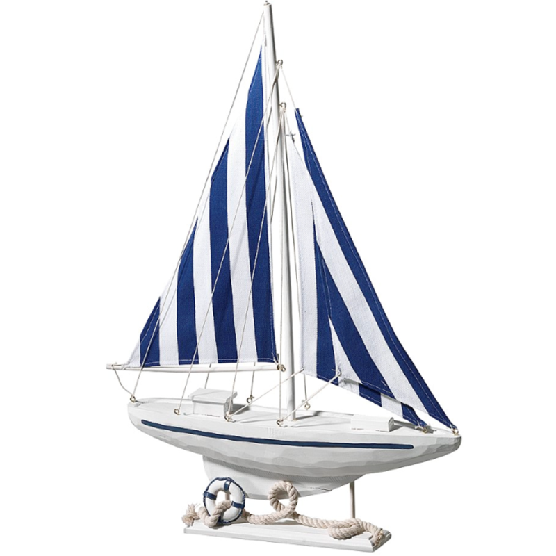 Bateau bois  + cordage ht 68x lg 44 cm location