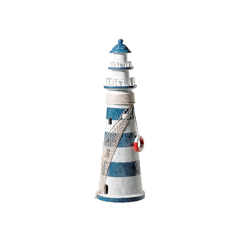 Phare en bois et filet haut 76 cm location