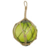 Boule de verre couleur verte et cordage 15cm location