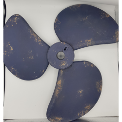 Hélice vintage métal bleu...