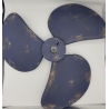 Hélice vintage métal bleu marine diam 45 cm location
