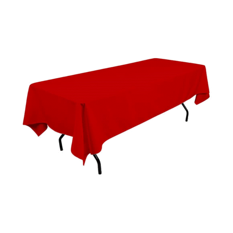 Nappe rectangulaire rouge polyester 1.50x3m location