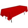 Nappe rectangulaire rouge polyester 1.50x3m location