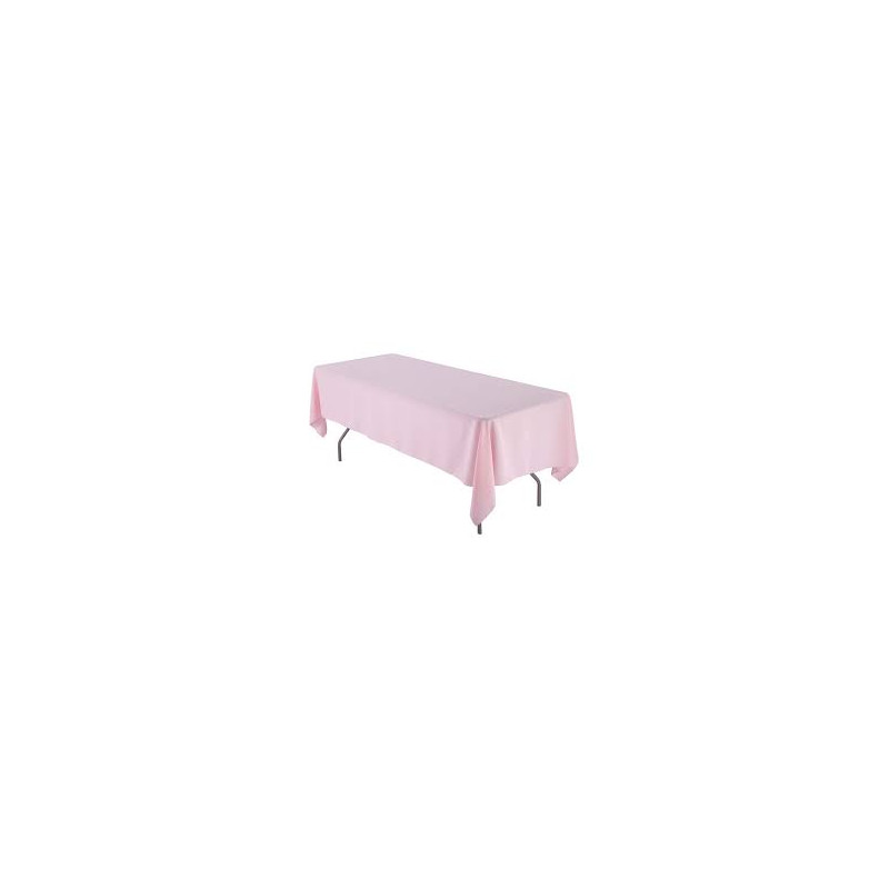 Nappe rectangulaire rose polyester 1.50x3m location