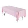Nappe rectangulaire rose polyester 1.50x3m location