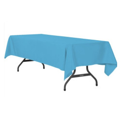 Nappe rectangulaire  turquoise polyester 1.50x3m location