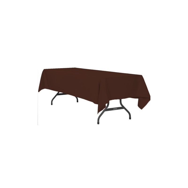 Nappe rectangulaire marron polyester 1.50x3m location
