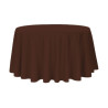 Nappe ronde polyester marron chocolat diam 270 location