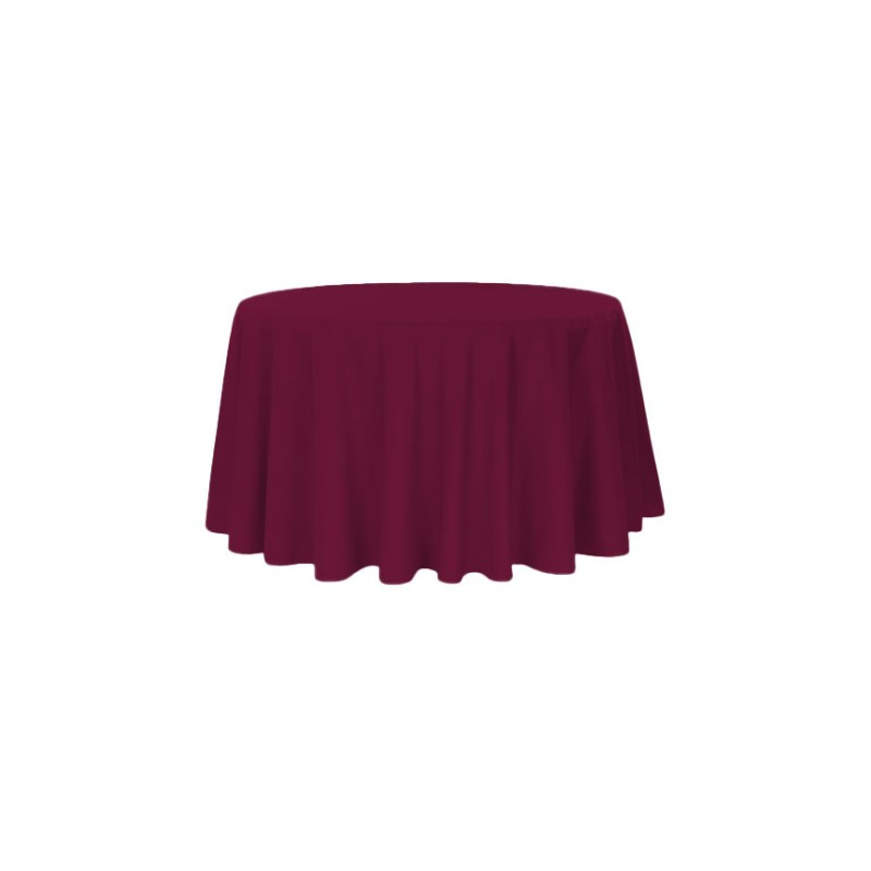 Nappe ronde polyester bordeaux diam 290 location