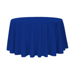 Nappe ronde polyester bleu...