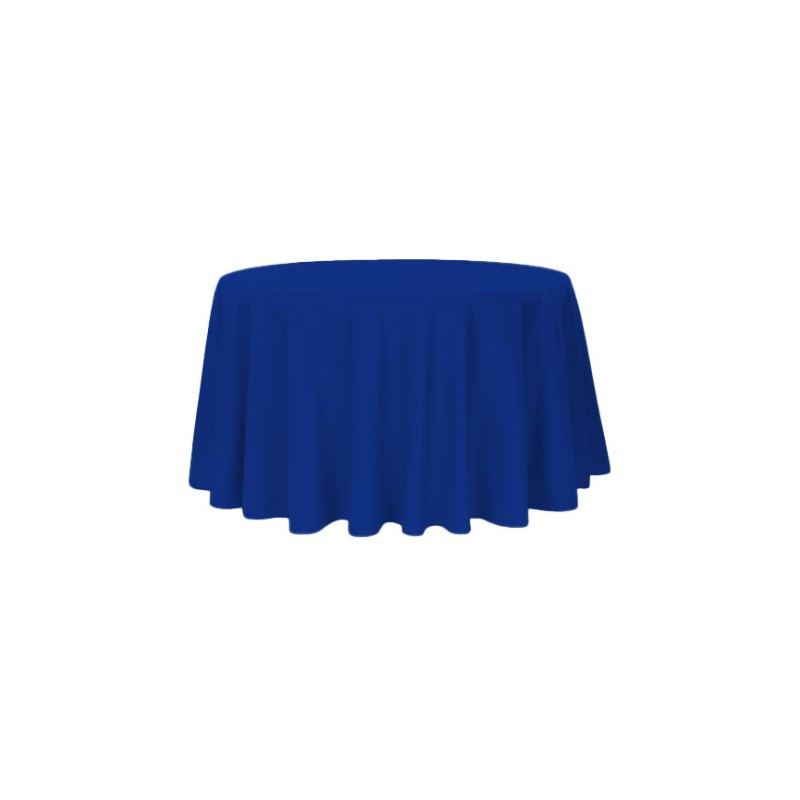 Nappe ronde polyester bleu roi diam 290 location