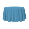 Nappe ronde polyester bleu turquoise diam 270 location