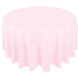 Nappe ronde polyester rose...