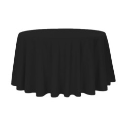 Nappe ronde polyester noir...