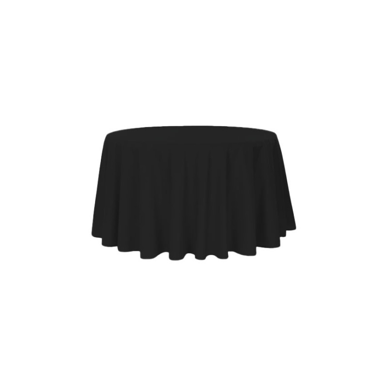 Nappe ronde polyester noir diam 270 location