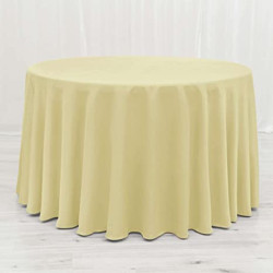 Nappe ronde polyester jaune...