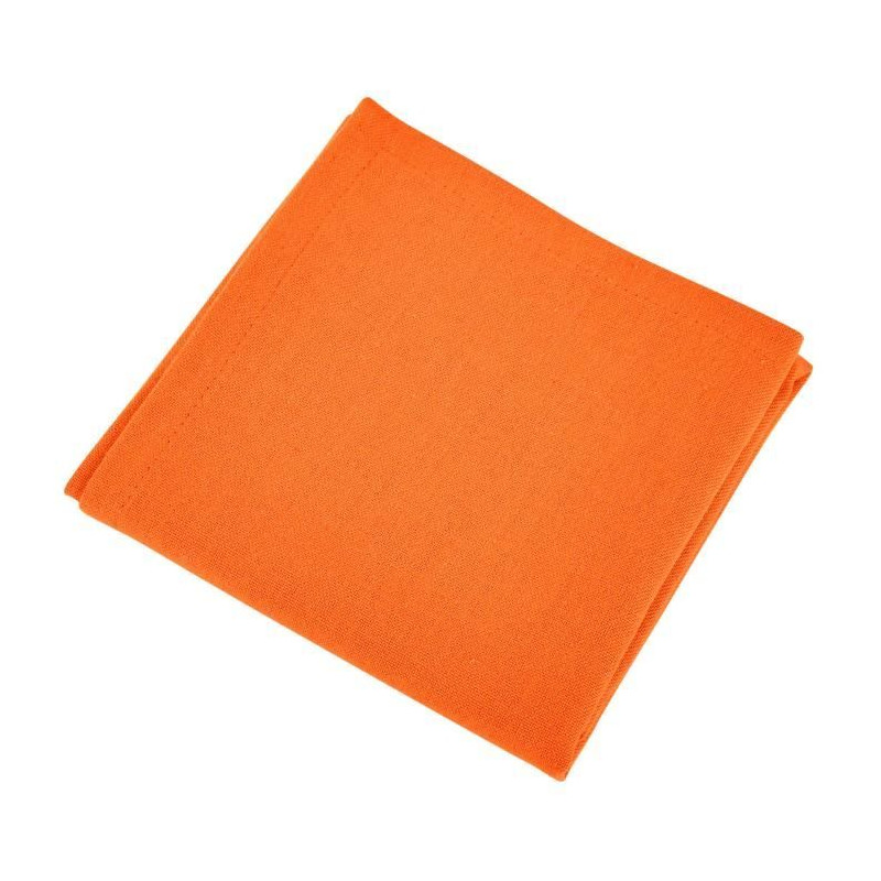 Serviette tissus orange polyester  40x40 cm location