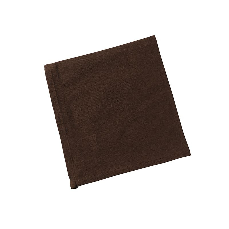 Serviette  tissus marron chocolat polyester 40x40 cm location