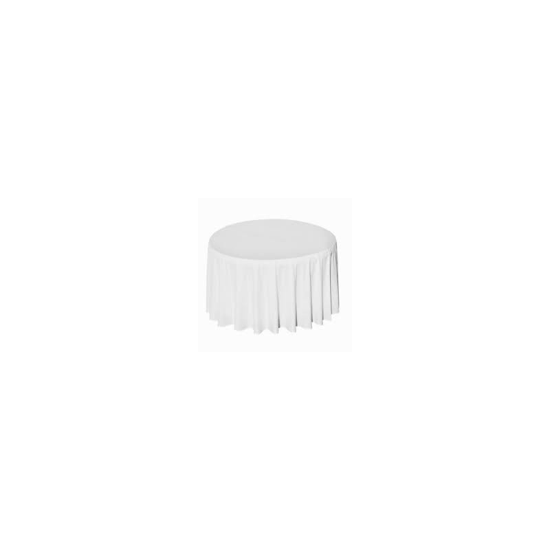 Nappe ronde polyester blanche diam 240 location