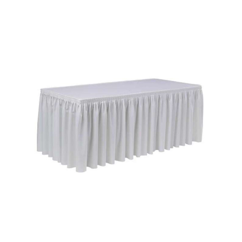 Juponnage polyester blanc rectangulaire coupe jupe 183X76X74 CM  location