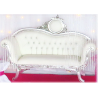 Canapé VICTORIA blanc argent x2 location