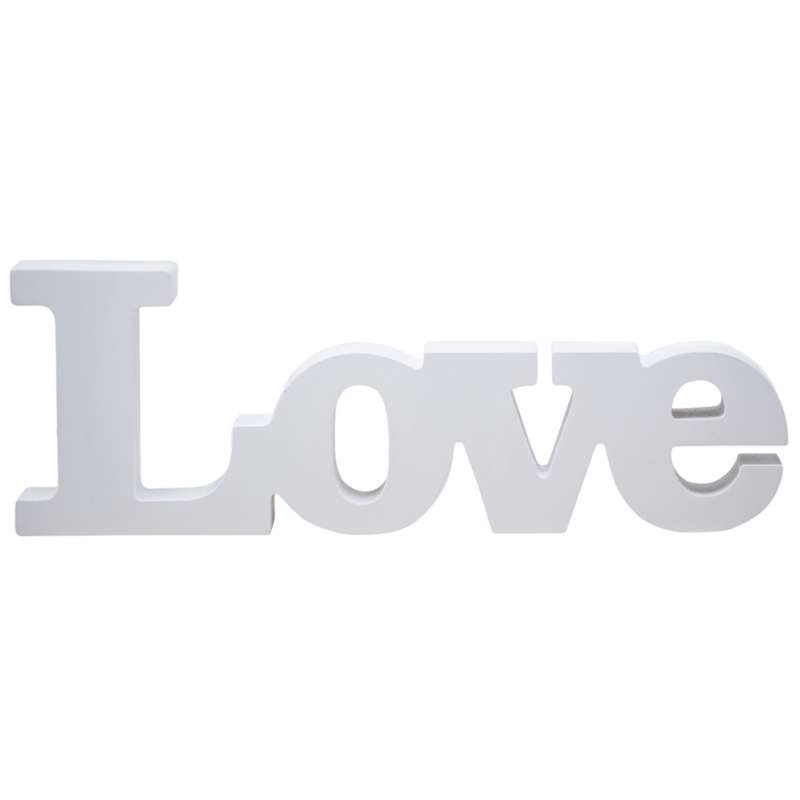 Love à poser en bois  blanc 10x29 cm location
