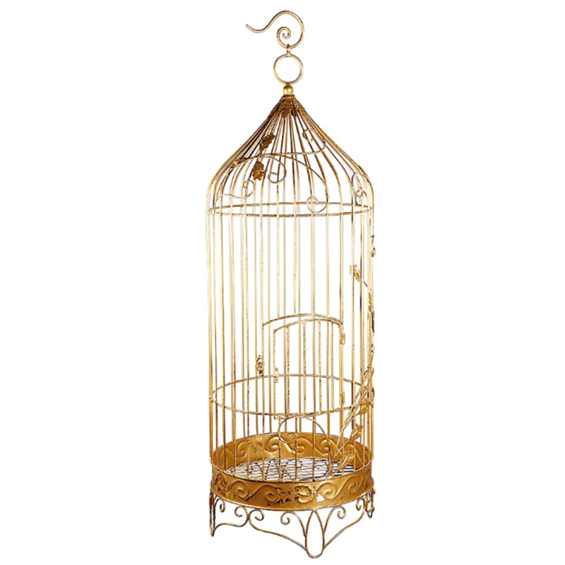 Cage vintage or haut 80 cm location