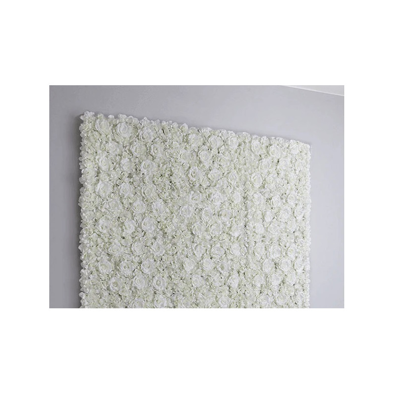 Mur de fleur blanche artificiel haut 2x1m location
