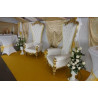 Fauteuil trône princier blanc OR  x2 location