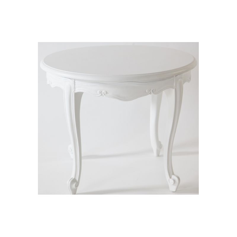 Table basse ronde blanche Elisabeth location