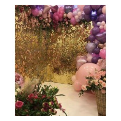 Mur sequin OR haut 2x1m location