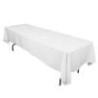 Nappe rectangulaire blanche polyester 180x3M (avec motif) location