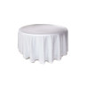 Nappe ronde arabesque BLANC CASSE polyester diam 240 location