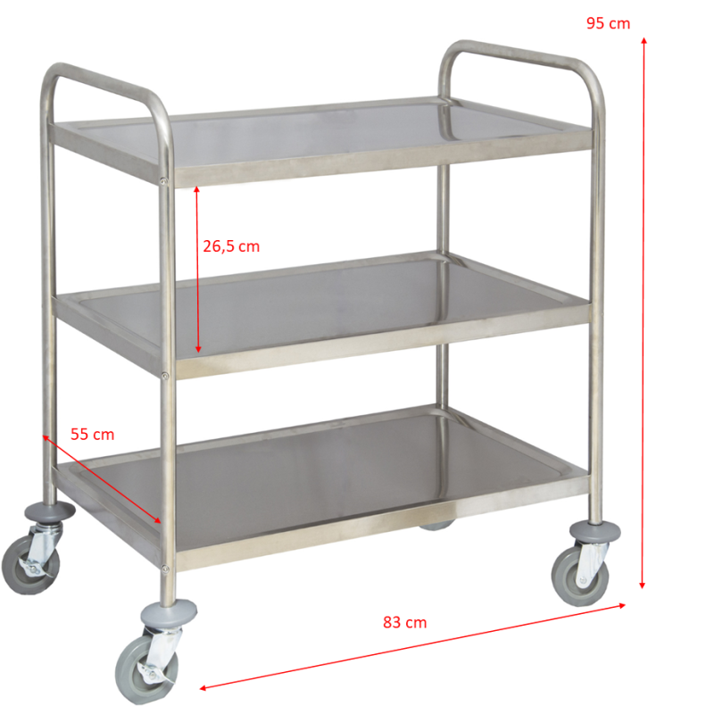 Chariot de service inox location