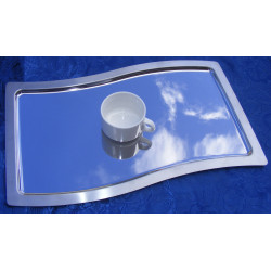 Plateau inox vague 60 cm...