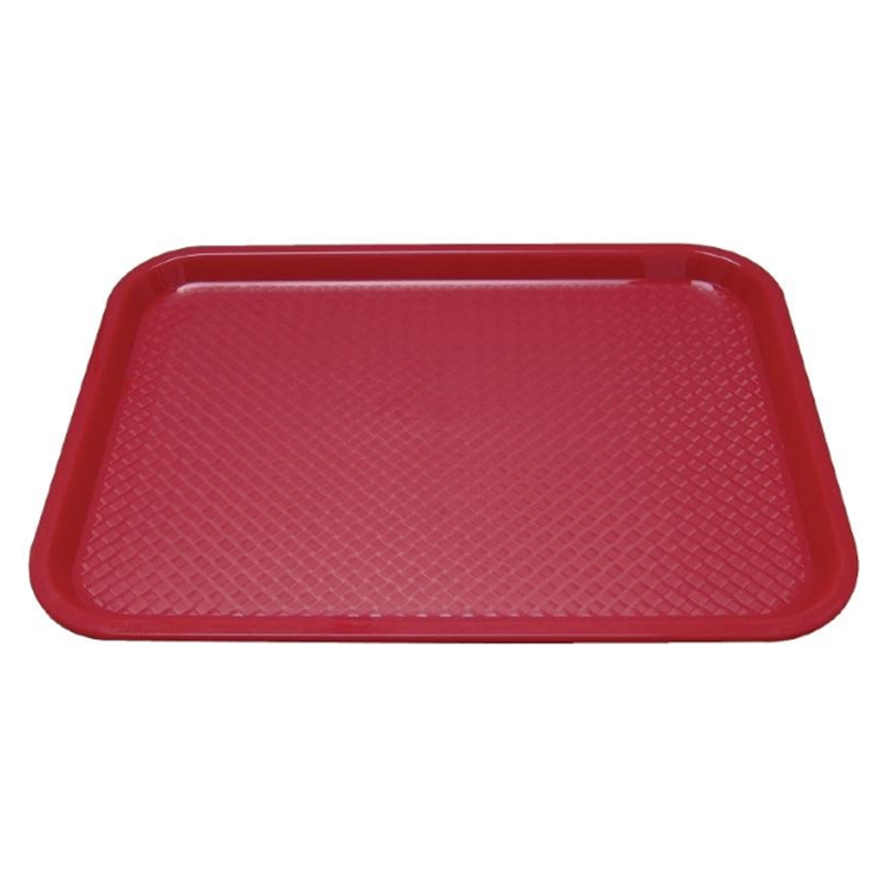 Plateau self résine rouge/ gris 45x35 cm  location