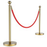 Cordon velours rouge et or x 1 pour potelet long 1.50 location