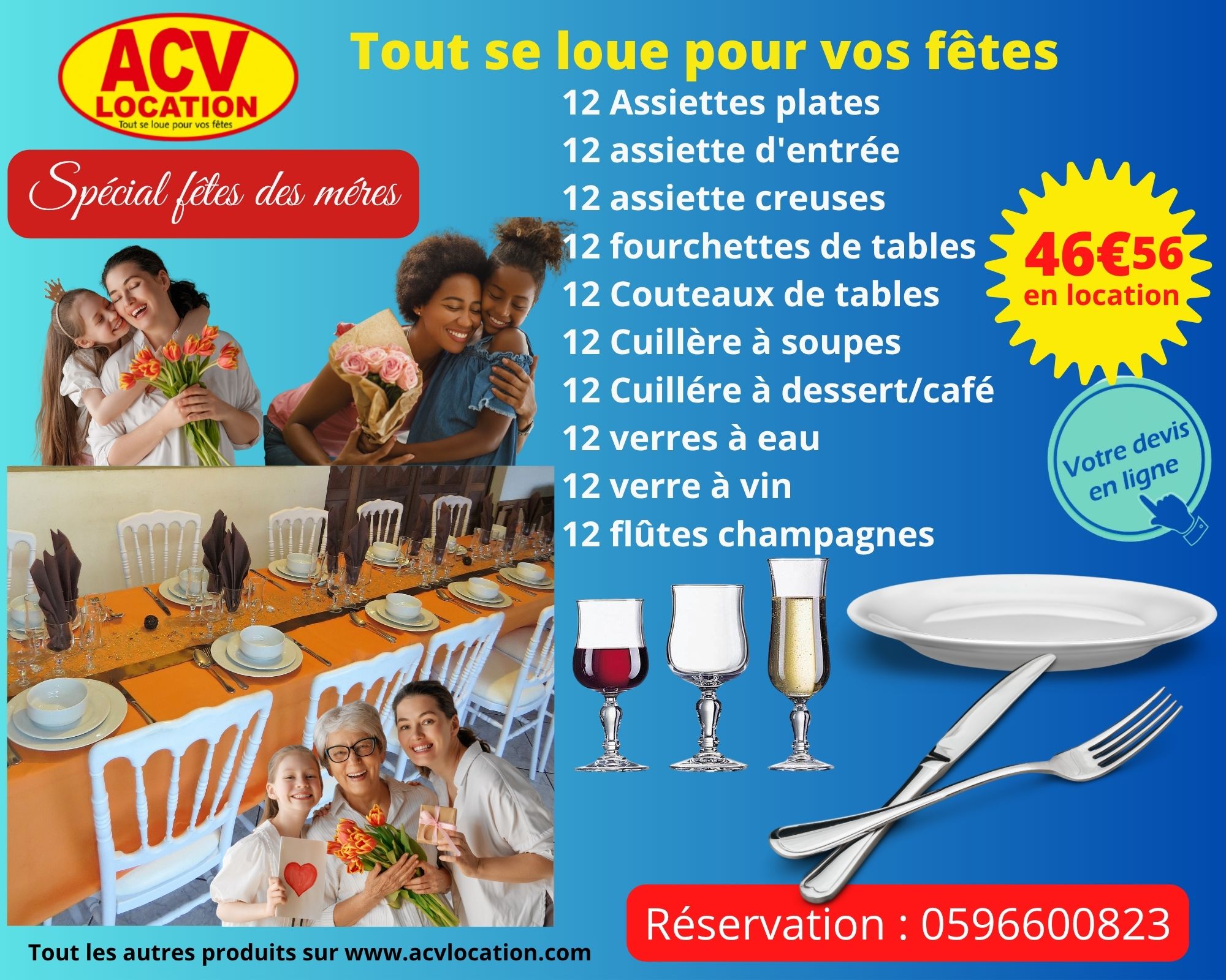 fêtes des méres 2026   acv location